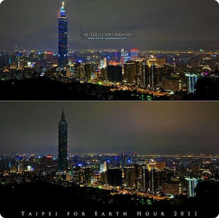 Достопримечательности во время акции Час Земли. Часть 2. (72 фото)