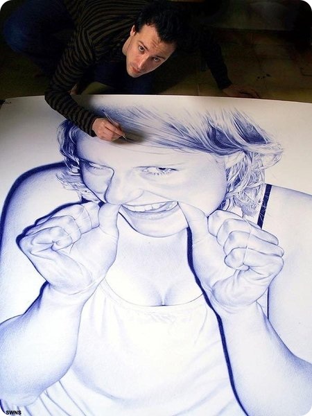 Картины шариковой ручкой от Juan Francisco Casas (82 фото)