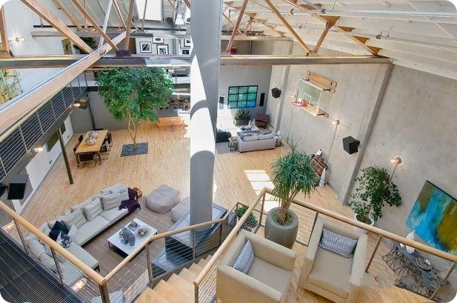 Стиль Лофт, квартира в Сан-Франциско (40 фото)