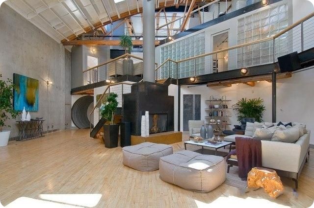 Стиль Лофт, квартира в Сан-Франциско (40 фото)