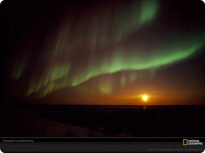 Узоры в природе полярное сияние