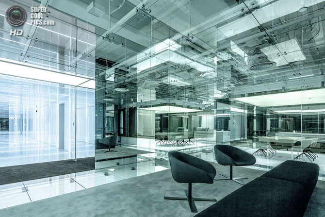 Прозрачный офис шанхайской компании