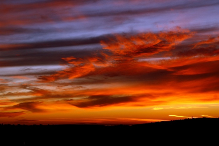 Закаты Пожар в небе