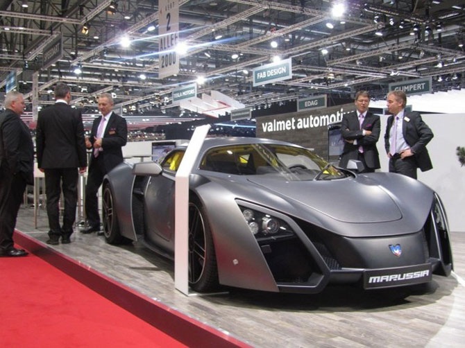 Первый российский суперкар Marussia B2 в Женеве